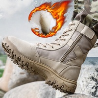 BAEWOON TB21 Bottes tactiques de sport pour hommes, bottes de randonnée respirantes antidérapantes à tige haute pour l'entraînement en milieu désertique