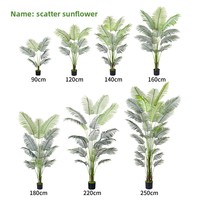 Plante artificielle en feuille de palmier Areca, simulation de feuille de bananier, en plastique, 0,9-2 m, en pot, pour intérieur/extérieur, décoration de la maison et des mariages