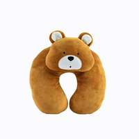 Vente en gros OEM de conception d'animaux mignons Oreillers en peluche doux en forme de U pour appui-tête Sieste scolaire Voyage Confort Sommeil