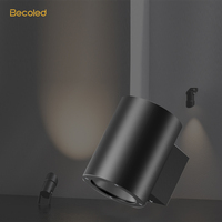 Projecteur mural LED cylindrique étanche IP65 pour hôtel et villa, en aluminium, 18W, AC 220V, CRI 90, dimmable
