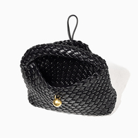 Sac à main en PU tissé pour femmes, fermeture à boucle en métal, OEM ODM