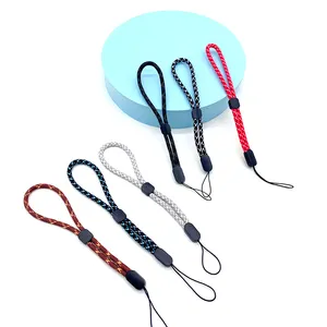 사용자 정의 짧은 짠 팔찌 부드러운 손목 paracord lanyards 자카드 코드 물병 휴대 전화 USB 키 체인 끈