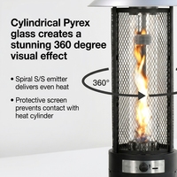 Brasero extérieur en acier inoxydable, chauffage de terrasse au gaz naturel et foyer au propane pour jardin