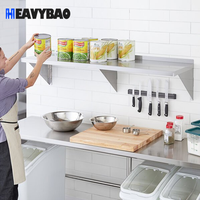 Porte-Commandes Mural en Acier Inoxydable Brossé Heavybao pour Cuisine, Bar, Café, Rail pour Tickets, Support pour Billets, Lettres, Hôtels