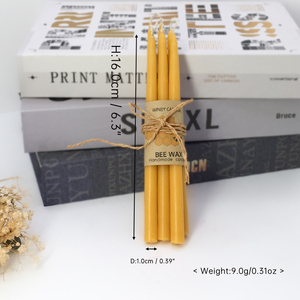 P28F P29F Bienenwachs Kegel Duftkerzen Handgefertigt 8 Zoll Tropffreie Spitzkerze Kirchenkerze - Product Image 2