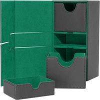 Boîte de rangement souple pour cartes à collectionner en cuir PU personnalisée, avec finition artisanale en relief, vente en gros