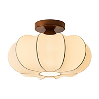Plafonnier LED vintage en tissu pour la protection des yeux, éclairage encastré artistique en tissu de qualité supérieure, esthétique Song, pour chambre principale et bureau