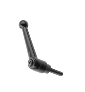 K0116 KIPP <b>Quick</b> <b>Clamping</b> Lever Zinc Die-Cast Black Satin Steel Threaded Stud Toolless Adjustment Handle - Product Image 3