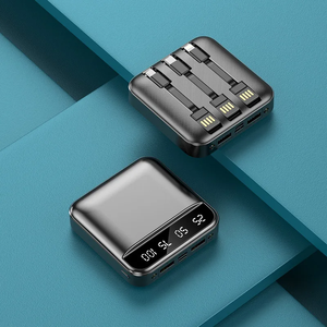Batterie externe portable intelligente avec écran LED, <span class=keywords><strong>logo</strong></span> personnalisé, 3 câbles détachables, 5000mAh 10000mAh, chargeur de téléphone 10W - Product Image 4