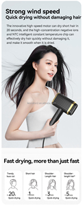 Sèche-<span class=keywords><strong>cheveux</strong></span> professionnel à moteur sans balais haute vitesse 220000 tr/min, technologie ionique à séchage rapide pour des <span class=keywords><strong>boucles</strong></span> parfaites et un brushing lisse - Product Image 4