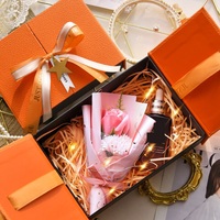 Boîte cadeau de luxe en papier kraft à double porte vide, personnalisable avec logo, OEM/ODM, pour emballage de vêtements et cadeaux de Saint-Valentin