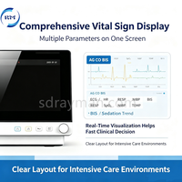 Moniteur patient Rayman RM01-PM12 en gros avec écran tactile, ECG standard, AG, BIS, EtCO2, IBP en option, surveillance centrale, certifié CE