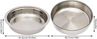 Chauffe-plat professionnel suspendu à l'alcool, en acier inoxydable, grande capacité 9L, argent et or, avec couvercle suspendu pour maintien continu au chaud