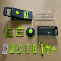 Hyri 2024 Hete Groentesnijder Multifunctionele Op Maat Gemaakte Keukengroentehakker 14 In 1 Plastic Fruit-En Groentegereedschap