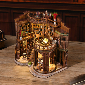 Blocs de construction pour adultes, Mystery Book Nooks, puzzle en bois 3D, kit de maison miniature, projet créatif DIY - Product Image 6