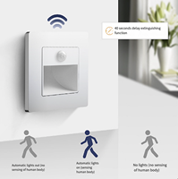 Infrarouge LED Capteur Humain Interrupteur Footwall Étapes Pied Lumière Encastré Couloir Escaliers