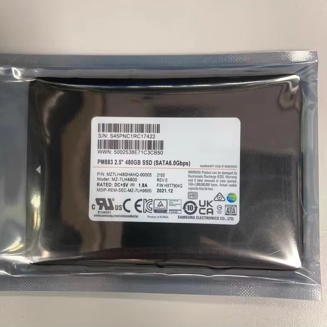PM883 480GB SATA 6GB 2.5" Enterprise SSD MZ7LH480HAHQ-00005