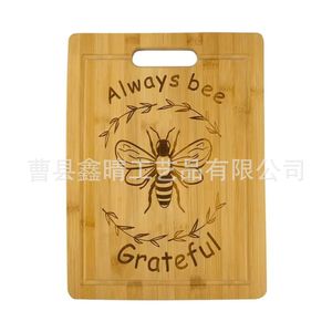 Planche à découper en bois rectangulaire 40 cm avec poignée pour la cuisine à domicile - Product Image 3