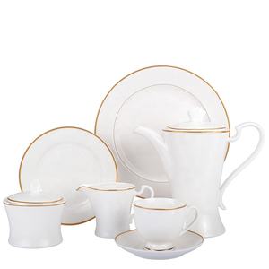 24pcs <b>Tea</b> <b>Set</b> New Bone <b>China</b> New Design Classic Round Shape Customized logo - Product Image 1