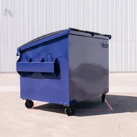 Conteneur à déchets industriel mobile pour chariot élévateur, benne à déchets à levage frontal avec couvercle en plastique, marque Yingxin, modèle 4 yards, garantie 3 ans
