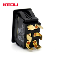 KEDU DESSUS SUR L'INVERSEUR DPDT Momentané Blanc Couleur 3 Voies Interrupteur À Bascule Avec UL TUV Approbation CE HY60D