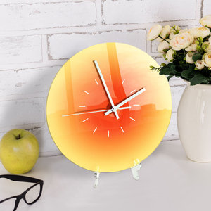 นาฬิกาควอตซ์สำหรับงานแต่งงานทำจากอะคริลิคแบบหน้าเดียวสามมิติไล่ระดับสีพระอาทิตย์ตกดินดีไซน์ทันสมัยใช้แบตเตอรี่ติดผนัง - Product Image 1