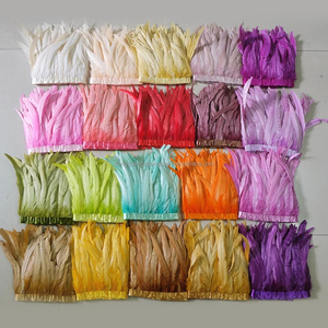 Đầy Màu sắc con gà trống đuôi lông TRIM Ribbon Băng nhuộm đen gà lôi lông cho hàng thủ công DIY hàng may mặc & Lễ hội trang trí - Product Image 1