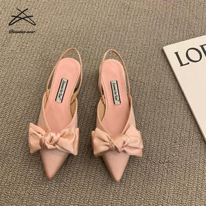 Nuova estate <span class=keywords><strong>donna</strong></span> sandali Slingback <span class=keywords><strong>scarpe</strong></span> alla moda con fiocco a punta a punta <span class=keywords><strong>tacco</strong></span> <span class=keywords><strong>basso</strong></span> da <span class=keywords><strong>donna</strong></span> elegante <span class=keywords><strong>scarpe</strong></span> pump - Product Image 4