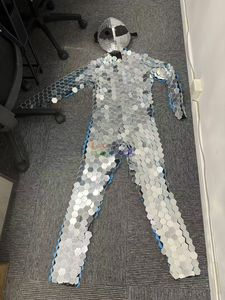 Nuovo Costume da Robot Specchio 2023, Costume da Uomo Specchio Argentato per Spettacoli, Performance, Club, DJ, Danza - Product Image 2