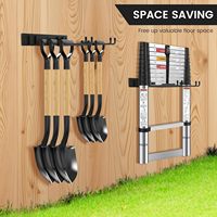 Lot de 2 supports muraux pliables en acier au carbone robuste, revêtement poudré, écologiques et multifonctionnels pour vêtements