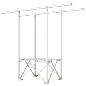 Tendedero Plegable de Pie para Ropa, Rectangular, Ahorra Espacio, Barra Única, para Dormitorio, Apartamento, Balcón - Product Image 1
