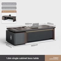 LBZ-116X Nouveau bureau de direction de style chinois, petit bureau de direction, luxe léger, sensation haut de gamme, bois massif laqué, mobilier à usage commercial