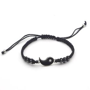 Finestyle Pulsera, соответствующий Yin Yang, регулируемый шнур, ювелирные изделия, подарочные браслеты в стиле бохо - Product Image 5