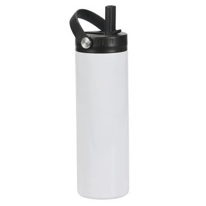 Wholesale 15oz 20oz Stainless Steel Cups White Sublimation <b>Blank</b> Straight Skinny Tumbler With Lids - Product Image 1