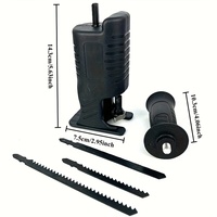 Tête de conversion multifonctionnelle électrique portative pour le travail du bois, adaptable de perceuse à main domestique à scie électrique, de scie sauteuse à scie alternative
