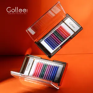 Golleeไซบีเรียสี3D BulkสีEasyแฟนMink Professionalฉลากส่วนตัวปริมาณแต่ละขนตา