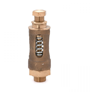 Válvula de seguridad manual de bronce de resorte (tipo recto) con entrada macho (BSP) 150 psig, tamaño 1 1/2, OEM de alta calidad - Product Image 1
