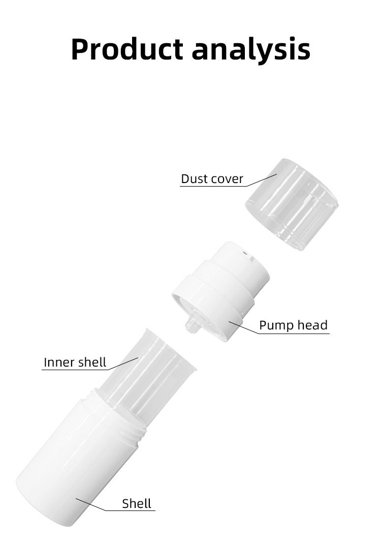 15ml 30ml 50ml Airless Pump Bottles Luxury Silver For Cosmetic