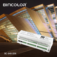 Decodificador DMX512 de alta potencia con pantalla digital RGB RGBW, DMX a PWM, carril DIN, 40 canales,