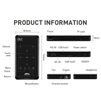 Mini projecteur intelligent DLP portable P09 4K Ultra HD avec télécommande infrarouge, Android 6.0, 1 Go + 8 Go, WIFI, home cinéma