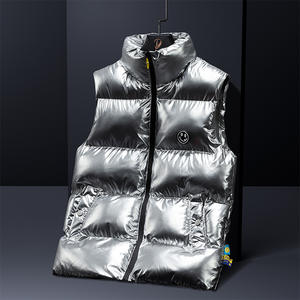 LAYENNE Venta caliente <span class=keywords><strong>acolchado</strong></span> de talla grande Casual invierno <span class=keywords><strong>acolchado</strong></span> Puffer <span class=keywords><strong>chaleco</strong></span> cremallera sin mangas Crop Top chalecos chaqueta - Product Image 4