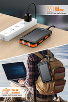 Banque d'alimentation solaire gratuite du Brésil 20000 mAh avec boussole Chargeur portable Carregador Portatil Bateria Portatil Powerbank