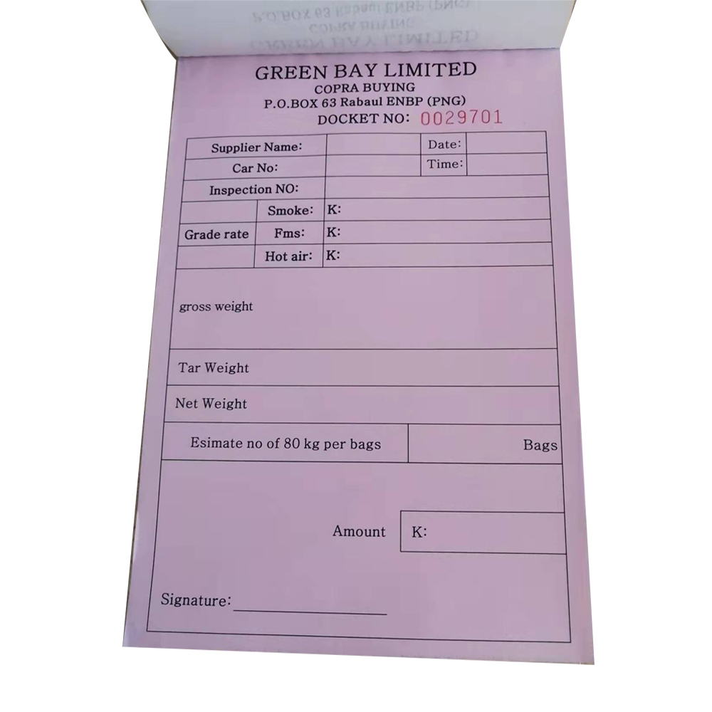 Printing Service Duplicate Triplicate Invoice Book Printing NCR A4/A5 Record Book Bill Of Lading Printing