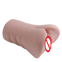 Dual-Channel-Masturbator für Männer mit Doppel-Eingang: Realistische Vagina & Anus Stroker-Hülle aus weichem Silikon – Sexspielzeug für Erwachsene
