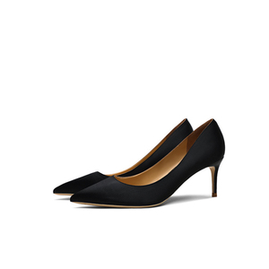 Classy <b>Lady</b> Pumps High Quality Classic Luxury Mid Heel <b>Shoes</b> 6cm Thin Fabric <b>Formal</b> Style Commuting Work Banquets Summer Autumn - Product Image 5