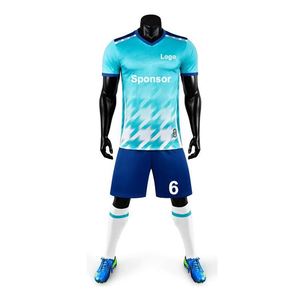 เสื้อฟุตบอลสั่งทำใหม่ปี 2026/27 ขายส่ง โพลีเอสเตอร์ 100% ไซส์ใหญ่พิเศษ ขายดี ชุดฝึกซ้อมฟุตบอลสำหรับทุกเพศ - Product Image 4