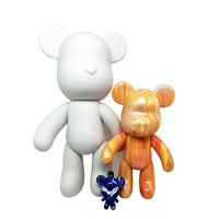 Fabricant d'ours violent Set de bricolage 23CM/33CM Kit de bricolage fluide ours violent avec boîtes à outils et 37 couleurs de peinture