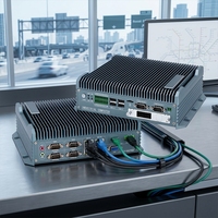 Mini PC industriel En50155, boîtier avec 2 puces LAN Intel 255v, 8 ports USB et 2 emplacements Mini-PCIE pour l'extension des modules 4G et Wi-Fi