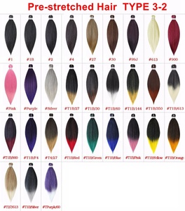 Yaki — extensions de cheveux synthétiques en Fiber synthétique, couleur or et ombrée, coiffure pré étirée, 100 pièces/carton, vente en gros par DHL 26 pouces - Product Image 5