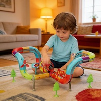 Jouets pour enfants 44 pièces Twisty Go DIY, train électrique transformable, piste de course à engrenages magiques